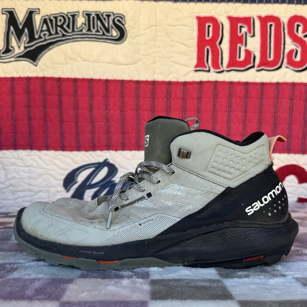 Size 12.5 - Salomon Outpulse Mid GTX Gray Lace Up Sneaker Shoes‎ Boots Mens